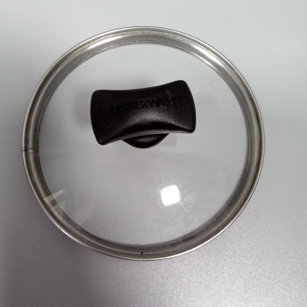 Farberware Replacement Glass Lid 6.75 Inch for Small Pots Saucepans Black Knob
